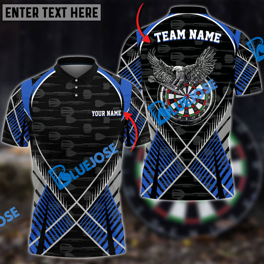 BlueJose Darts Eagle Cross Pattern Personalized Name, Team Name Shirt ( 6 Colors)