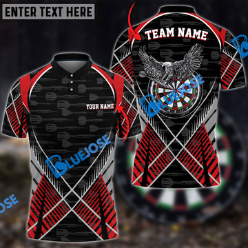 BlueJose Darts Eagle Cross Pattern Personalized Name, Team Name Shirt ( 6 Colors)