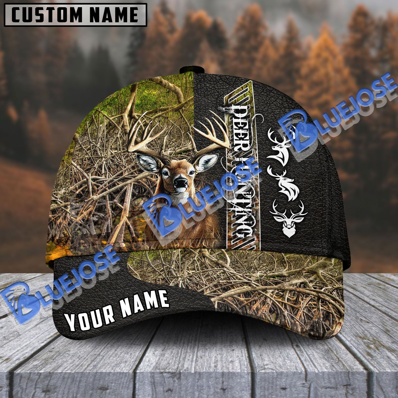 BlueJose Deer Hunting Jungle Camo Multicolor Personalized Cap