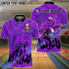 BlueJoses Bowling And Pins Burning Rage Skull Customized Name 3D Shirt ( 6 Colors)