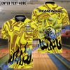 BlueJoses Bowling And Pins Burning Rage Skull Customized Name 3D Shirt ( 6 Colors)