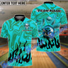 BlueJoses Bowling And Pins Burning Rage Skull Customized Name 3D Shirt ( 6 Colors)