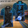 BlueJoses Bowling And Pins Maori Pattern Multicolor Customized Name 3D Shirt ( 4 Colors )