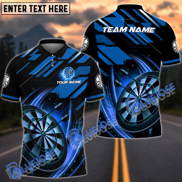 BlueJose Darts Fire Sport Personalized Name, Team Name Shirt (4 Colors)