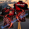 BlueJose Darts Fire Sport Personalized Name, Team Name Shirt (4 Colors)