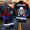 BlueJose Darts Skull Racing Style Personalized Name, Team Name Shirt (4 Colors)