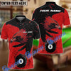 BlueJoses Billiards Ball 8 King Eagle Customized Name 3D Shirt (4 Colors)