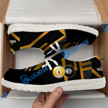 BlueJose Billiards Metalic Style White Canvas Loafer Shoes ( 4 Colors )