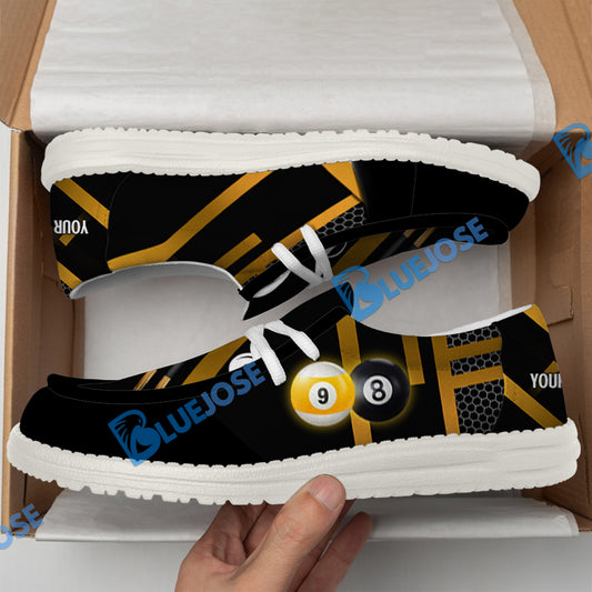 BlueJose Billiards Metalic Style White Canvas Loafer Shoes ( 4 Colors )