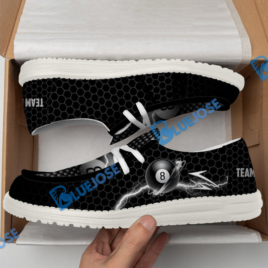 BlueJose Gray Billiards White Canvas Loafer Shoes