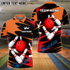 BlueJose Bowling And Pins Twin Side Multicolor Options Personalized Name, Team Name 3D Shirt (4 Colors)
