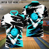 BlueJose Bowling And Pins Twin Side Multicolor Options Personalized Name, Team Name 3D Shirt (4 Colors)