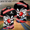 BlueJose Bowling And Pins Tiger Sport Multicolor Options Personalized Name, Team Name 3D Shirt (4 Colors)