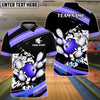 BlueJose Bowling And Pins Tiger Sport Multicolor Options Personalized Name, Team Name 3D Shirt (4 Colors)