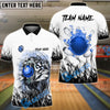 BlueJose Bowling And Pins Black Fire Tiger Multicolor Options Personalized Name, Team Name 3D Shirt (4 Colors)