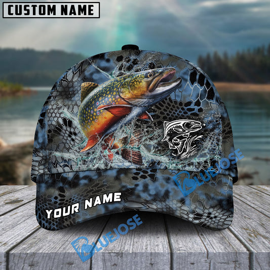 Bluejose Trout Fishing Blue Kryptek Camo Personalized Cap
