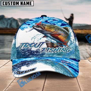 Bluejose Trout Fishing Blue Water Camo Personalized Cap