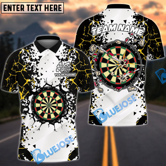BlueJose Darts Shattering Break Wall Personalized Name, Team Name Shirt (4 Colors)