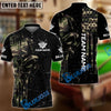 BlueJose Billiards Ball 8 Camo Punisher Skull Personalized Name & Team Name Shirt (4 Colors)