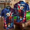 BlueJose Billiards Ball 8 And 9 Eagle US Flag Personalized Shirt (2 Colors)