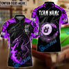 BlueJose Billiards Ball 8 Skeleton Dragon Personalized Name & Team Name Shirt (4 Colors)