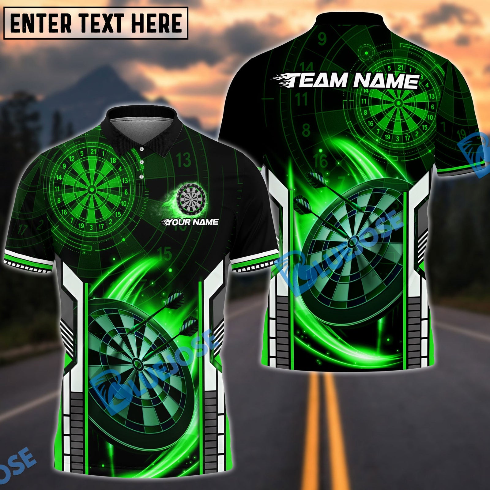 BlueJose Darts Future Mechanic Personalized Name, Team Name Shirt (4 Colors)