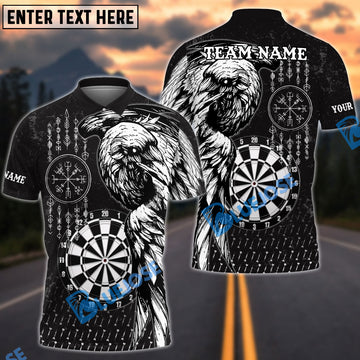 BlueJose Darts Viking Raven Personalized Name, Team Name Shirt (4 Colors)