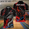 BlueJose Bowling And Pins Dragon Breath Customized Name, Team Name 3D Shirt (4 Colors)