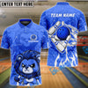 BlueJose Bowling And Pins Cute Lion Customized Name, Team Name 3D Shirt (4 Colors)