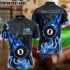 BlueJose Billiards 8 Ball Double Fire Personalized Name Shirt (4 Colors)