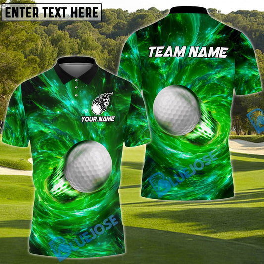 BlueJose Golf Through The Galaxy Customized Name, Team Name 3D Shirts (4 Colors)