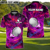 BlueJose Golf Through The Galaxy Customized Name, Team Name 3D Shirts (4 Colors)