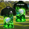 BlueJose Golf Thunderbolt Customized Name, Team Name 3D Shirts (4 Colors)