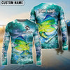 Bluejose Mahi Mahi Fishing Teal Thunderstorm Name & Team Name 3D Shirts
