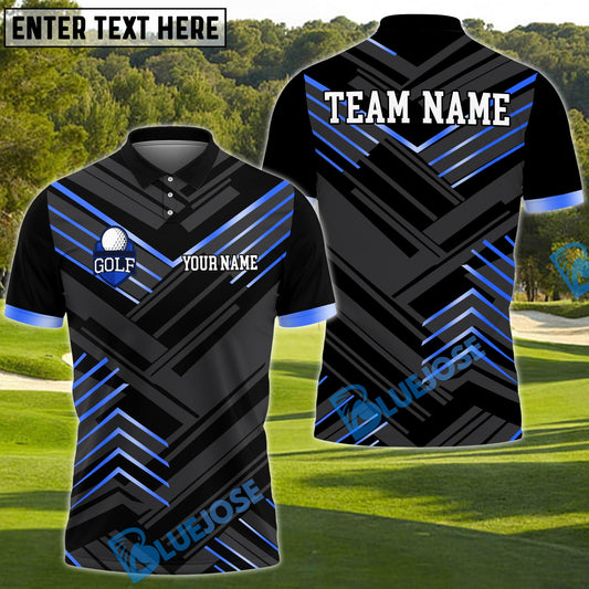 BlueJose Golf Premium Line Customized Name, Team Name 3D Shirts (4 Colors)