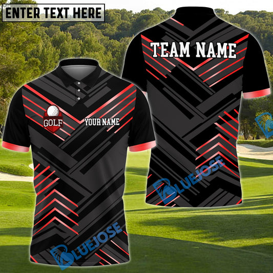 BlueJose Golf Premium Line Customized Name, Team Name 3D Shirts (4 Colors)