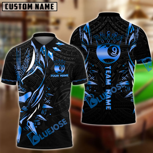 BlueJose Billiards Ball 9 Black Panther WKD Personalized Name, Team Name Shirt (6 Colors)