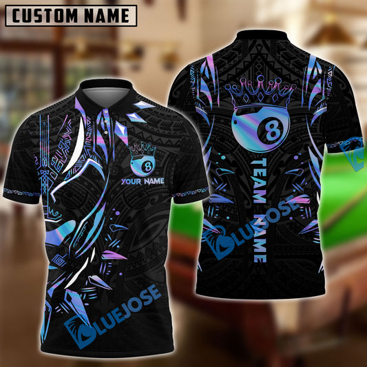 BlueJose Billiards Ball 8 Black Panther WKD Personalized Name, Team Name Shirt (6 Colors)