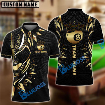 BlueJose Billiards Ball 8 Black Panther WKD Personalized Name, Team Name Shirt (6 Colors)