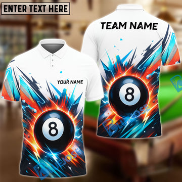 BlueJose Billiards Ball 8 Thunder Break Personalized Name, Team Name Unisex Shirt