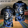 BlueJose Bowling Lion King Customized Name, Team Name 3D Shirt (4 Colors)
