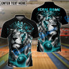 BlueJose Bowling Lion King Customized Name, Team Name 3D Shirt (4 Colors)