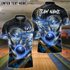 BlueJose Bowling Drift Paint Splash Customized Name, Team Name 3D Shirt (4 Colors)