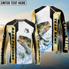 Bluejose Bass Fishing Golden Premium Dynamic Strike Custom Name & Team Name 3D Shirts