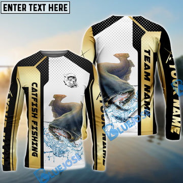 Bluejose Catfish Fishing Golden Premium Dynamic Strike Custom Name & Team Name 3D Shirts