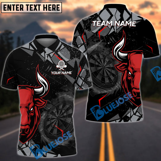 BlueJose Darts Red Bull Sport Personalized Name, Team Name Shirt (4 Colors)