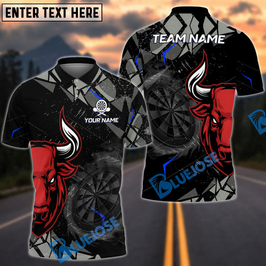 BlueJose Darts Red Bull Sport Personalized Name, Team Name Shirt (4 Colors)