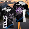 BlueJose Darts Hands On Skull Personalized Name, Team Name Shirt (4 Colors)