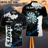 BlueJose Darts Hands On Skull Personalized Name, Team Name Shirt (4 Colors)