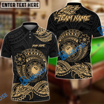 BlueJose Billiards Ball 8 Maori Polynesian Personalized Name Shirt (4 Colors)